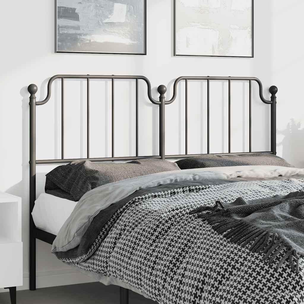 Utskiftbar sengegavl i metall svart 135 cm