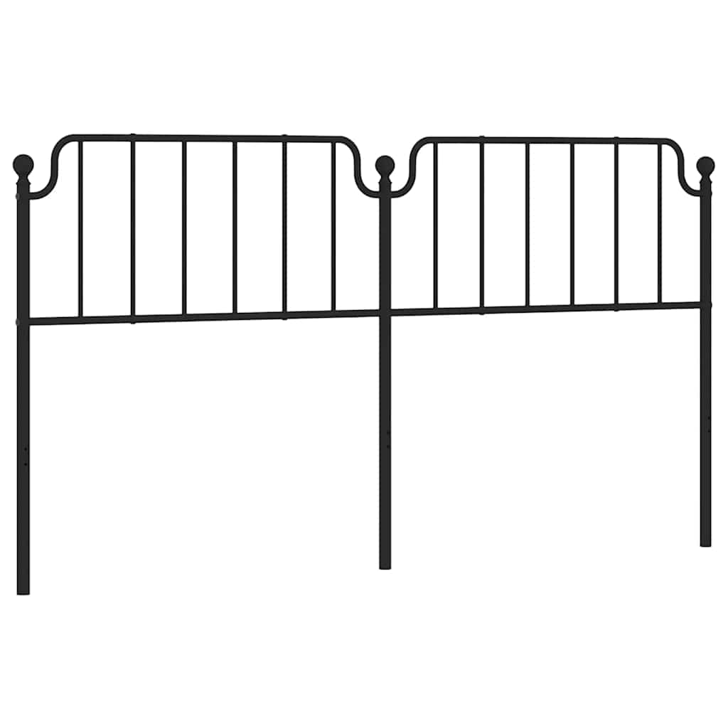 Utskiftbar sengegavl i metall svart 180 cm