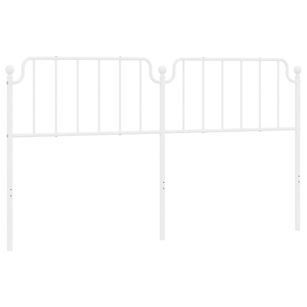 Utskiftbar sengegavl i metall hvit 180 cm