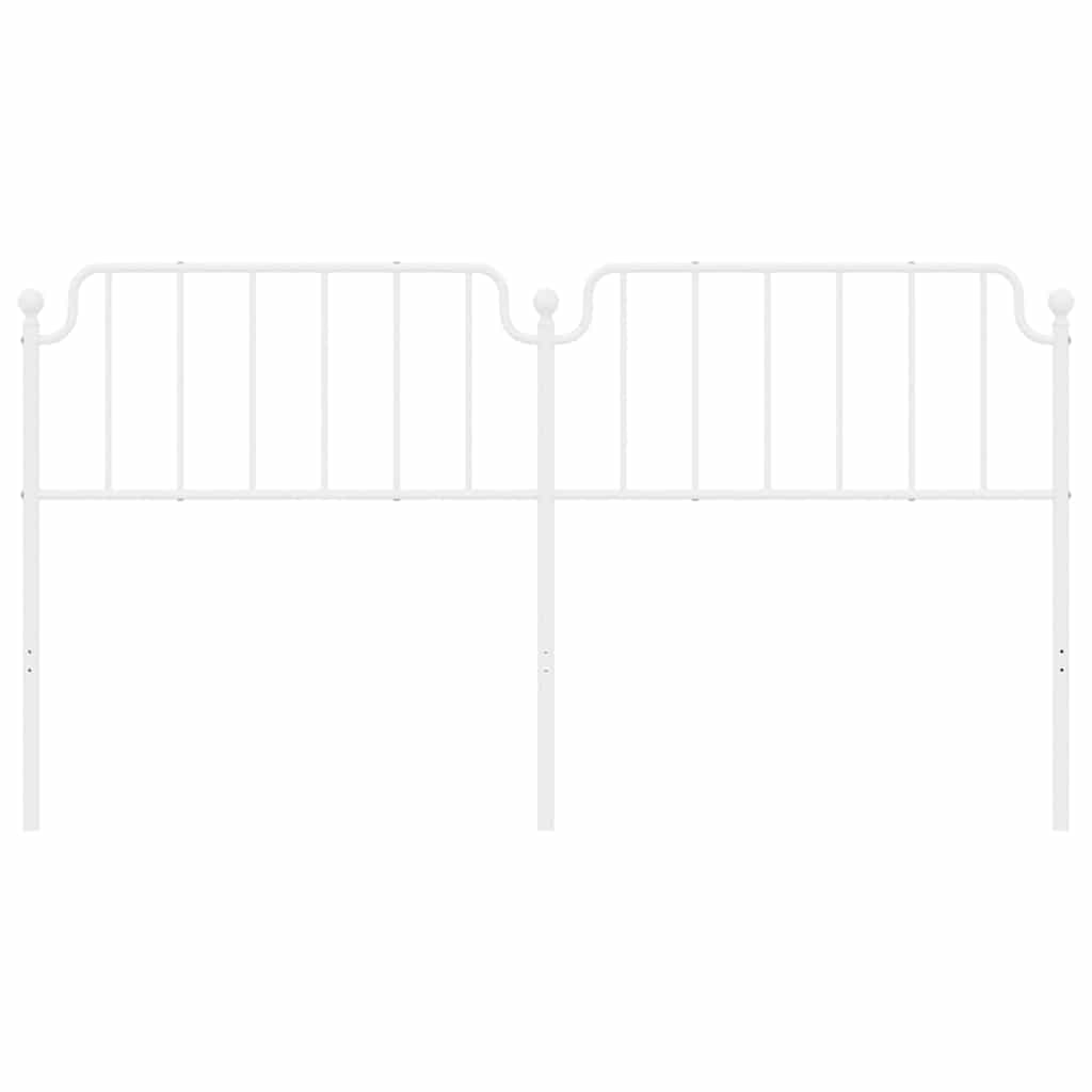 Utskiftbar sengegavl i metall hvit 180 cm