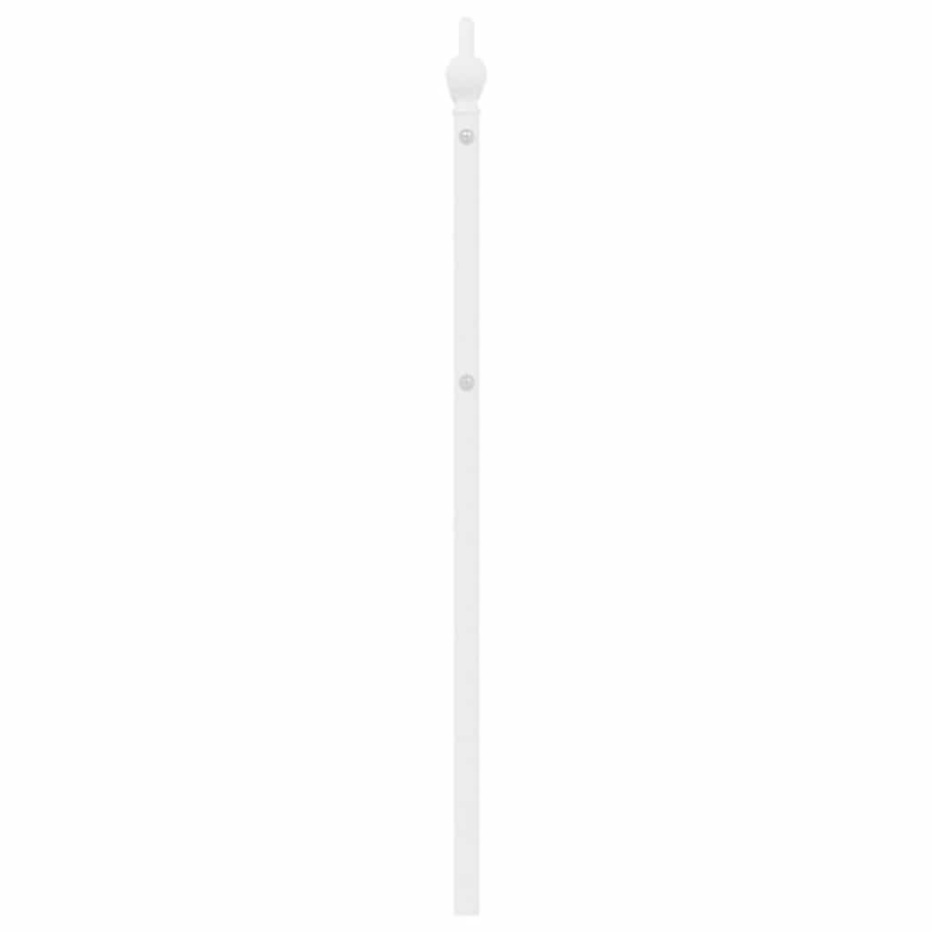 Utskiftbar sengegavl i metall hvit 180 cm