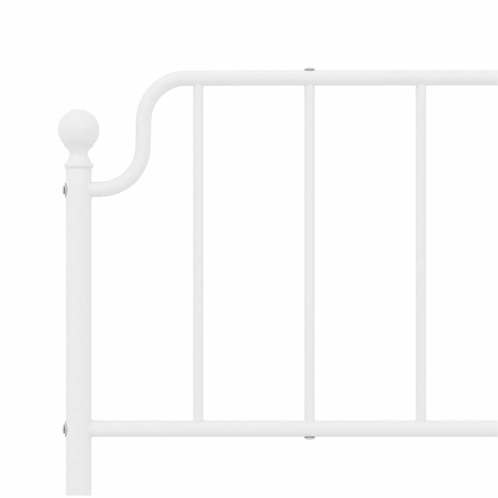 Utskiftbar sengegavl i metall hvit 180 cm