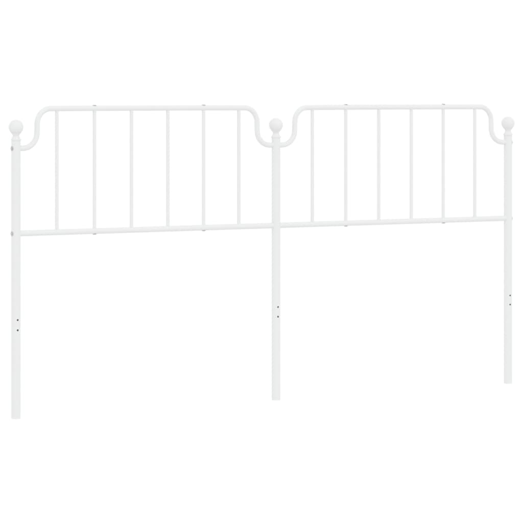 Utskiftbar sengegavl i metall hvit 200 cm