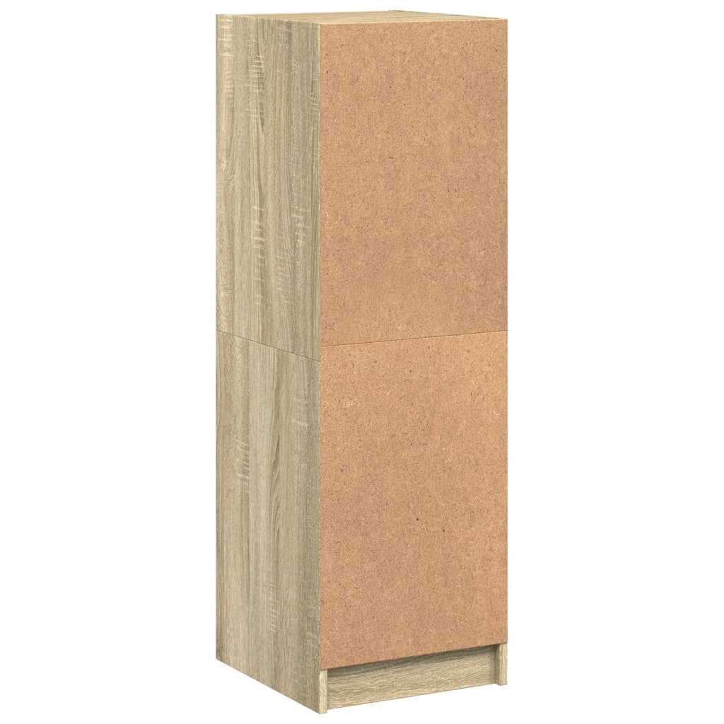 Highboard med glassdører sonoma eik 35x37x109 cm
