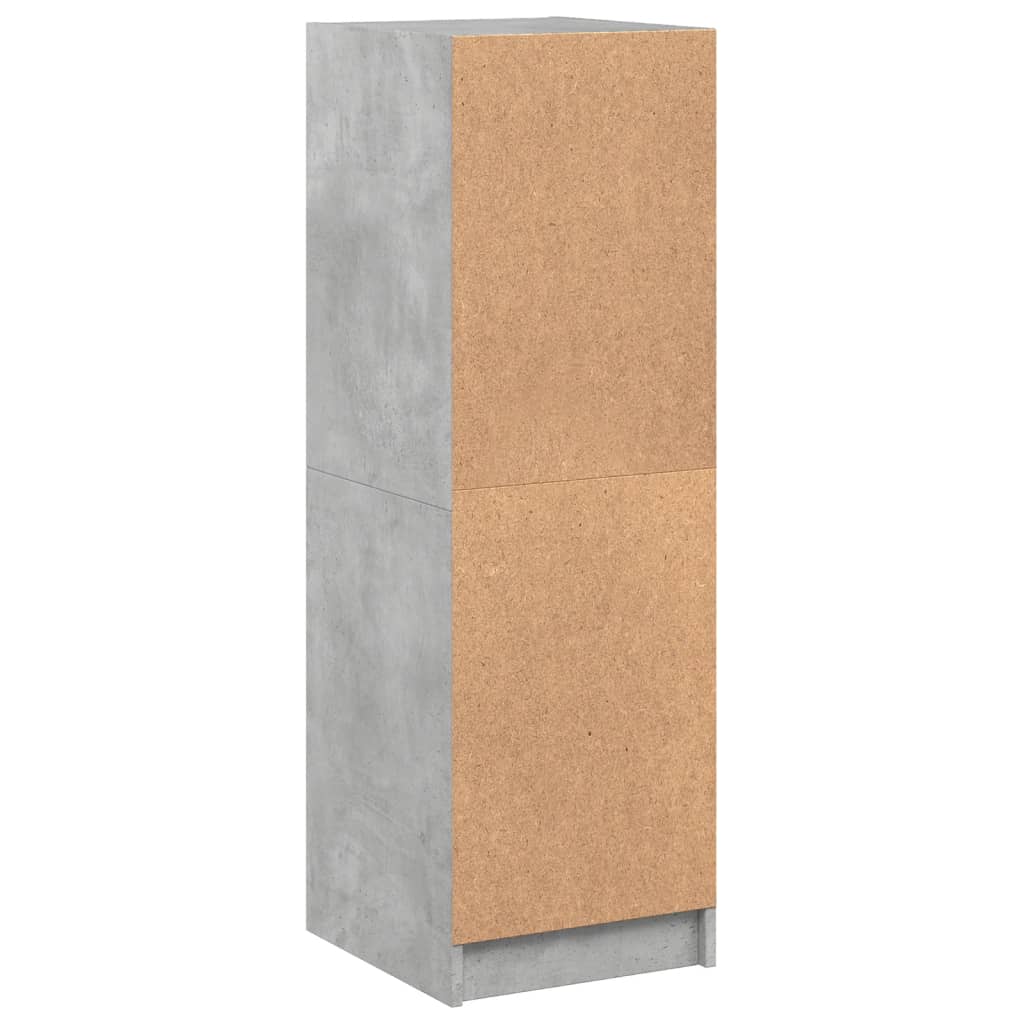 Highboard med glassdører betonggrå 35x37x109 cm