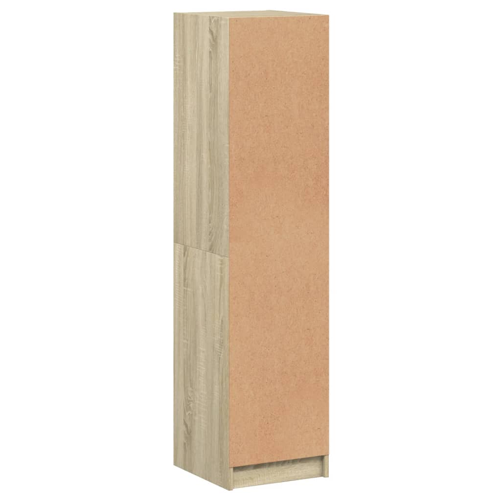 Highboard med glassdører sonoma eik 35x37x142 cm