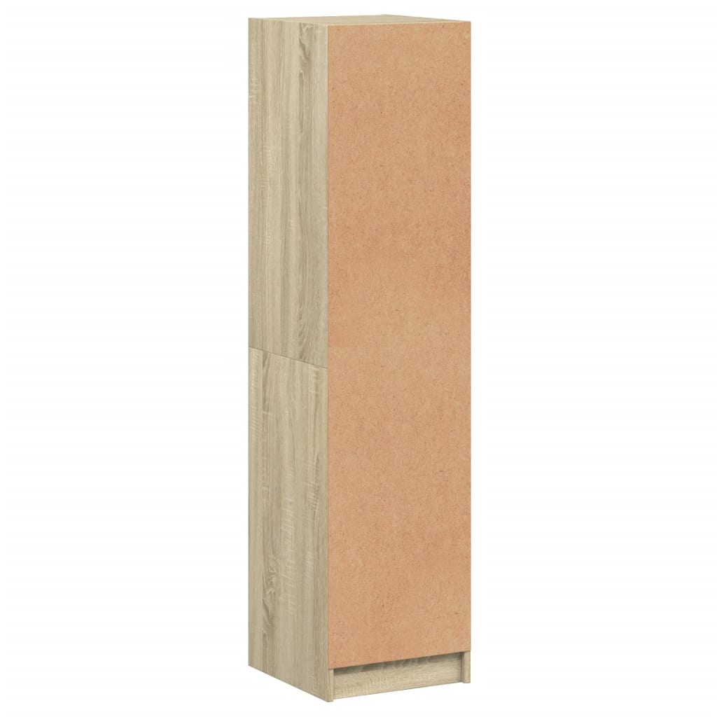 Highboard med glassdører sonoma eik 35x37x142 cm