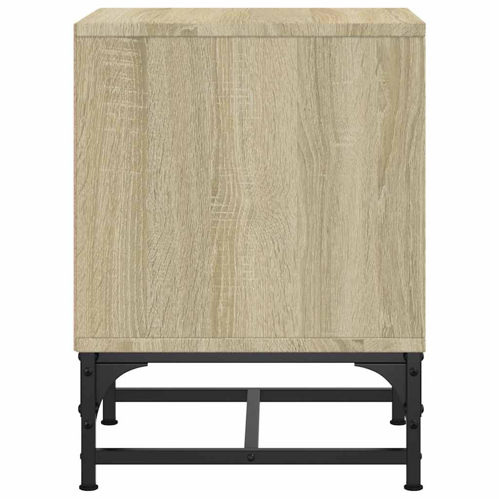 Nattbord med glassdører 2 stk sonoma eik 35x37x50 cm