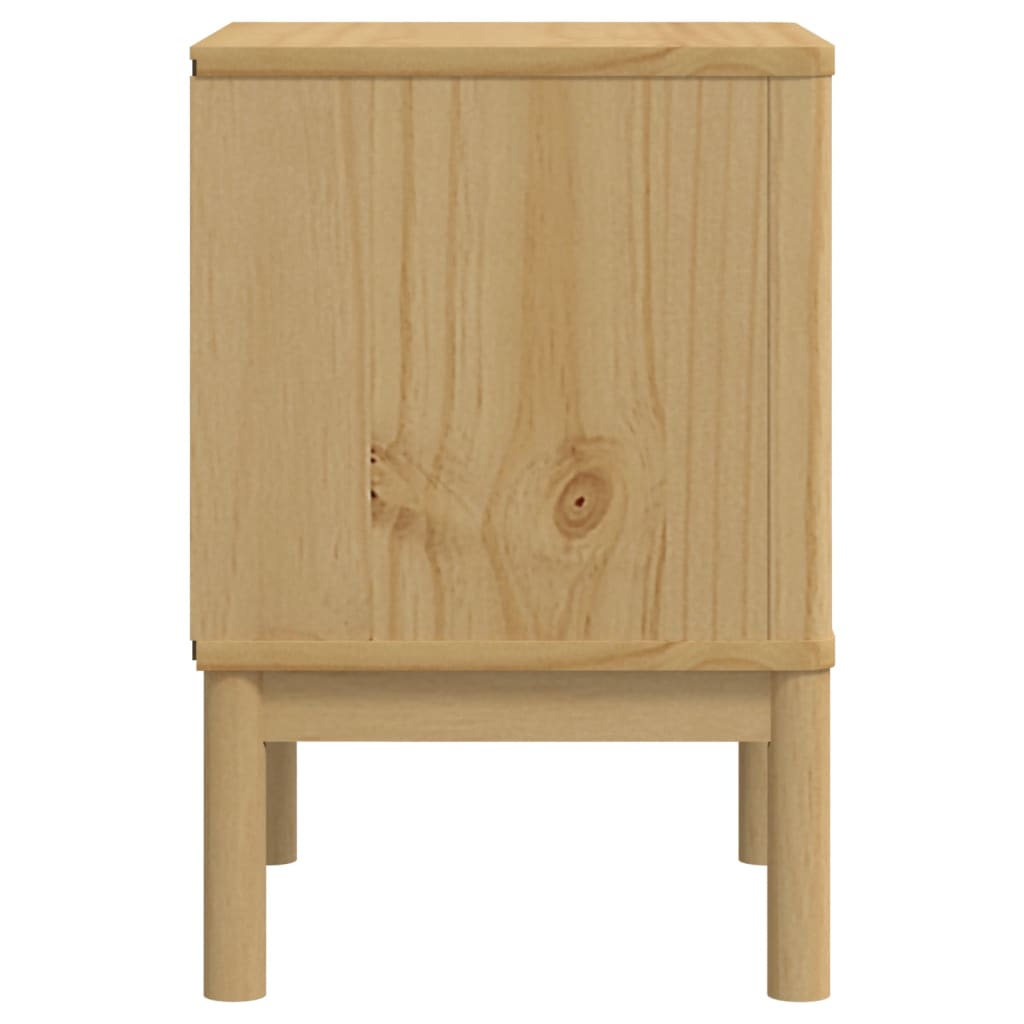 Nattbord voksbrun 45x39x57 cm heltre furu