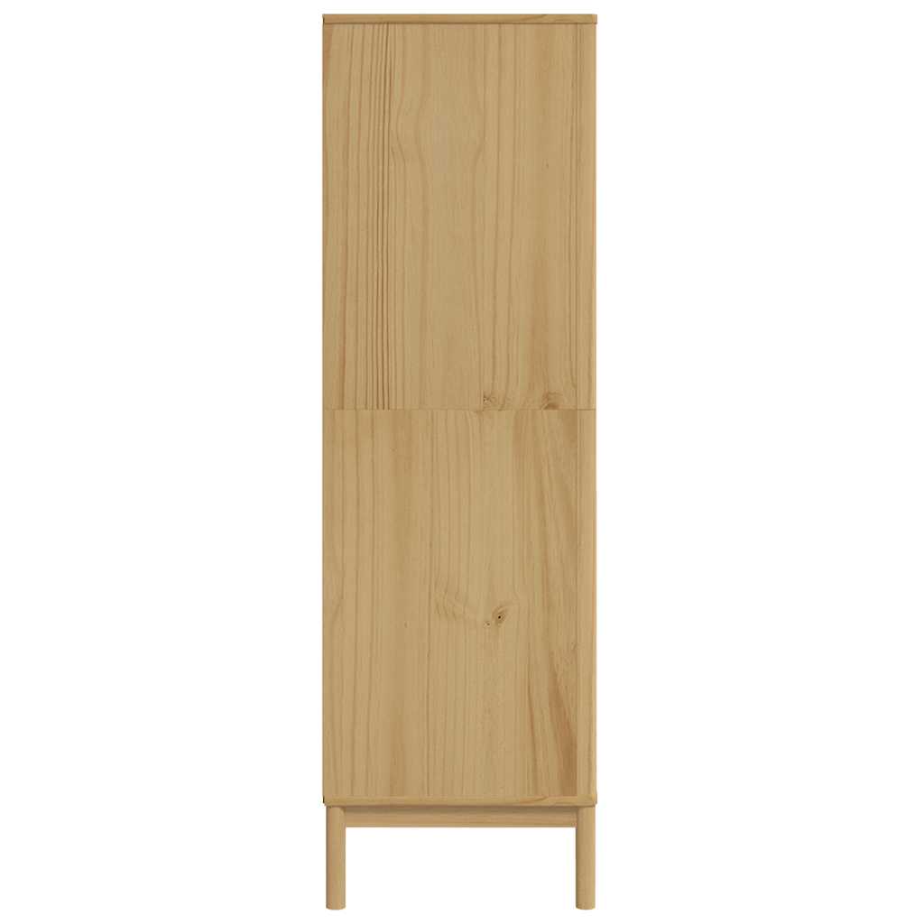 Garderobe FLORO voksbrun 77x53x171 cm heltre furu