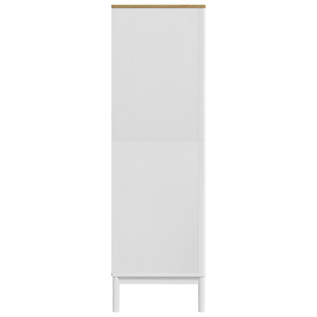 Garderobe FLORO hvit 77x53x171 cm heltre furu