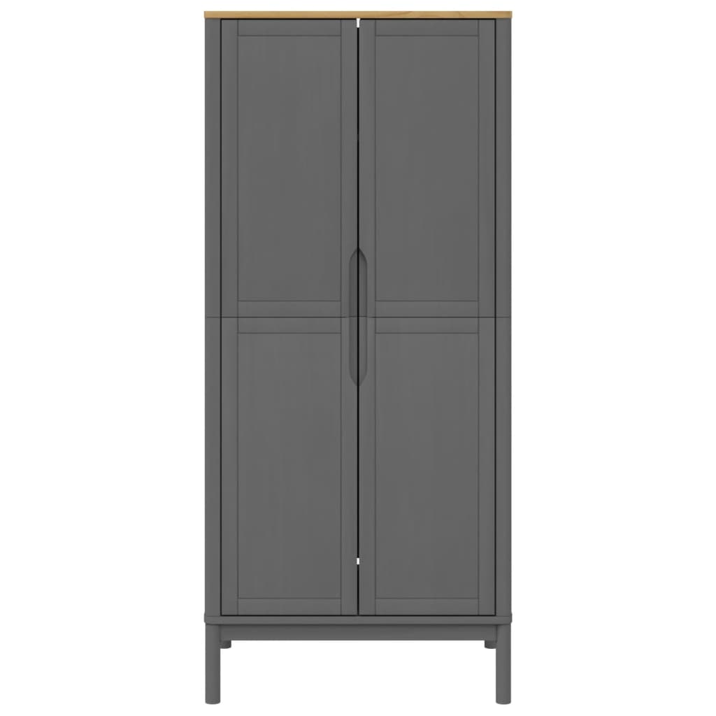 Garderobe FLORO grå 77x53x171 cm heltre furu