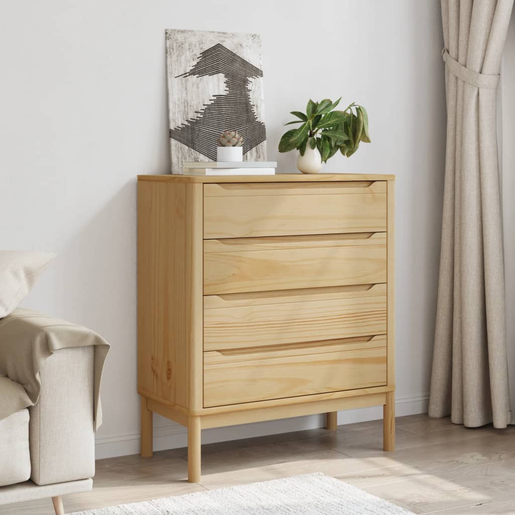 Kommode FLORO voksbrun heltre furu