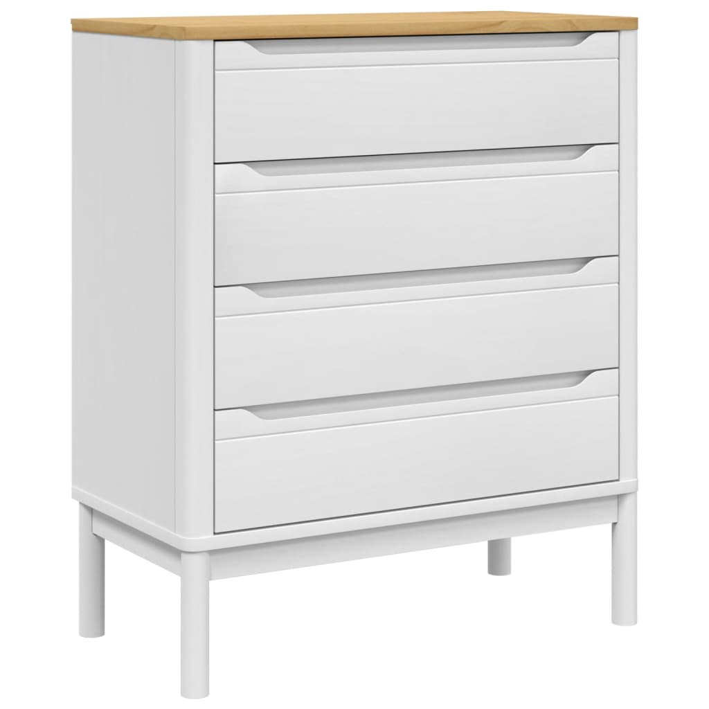 Kommode FLORO hvit heltre furu