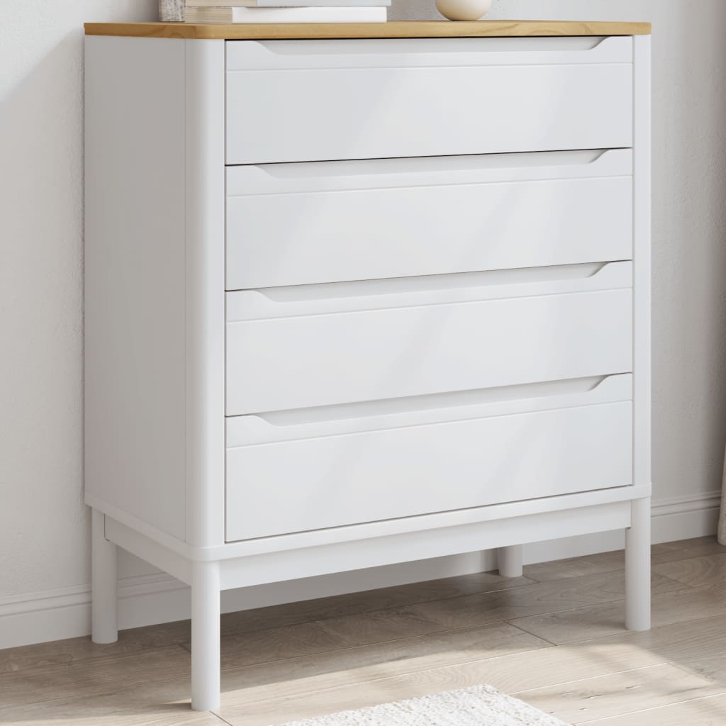 Kommode FLORO hvit heltre furu