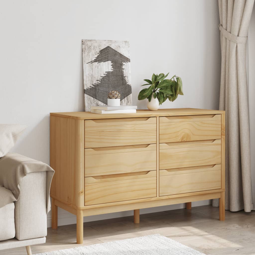 Kommode FLORO voksbrun heltre furu