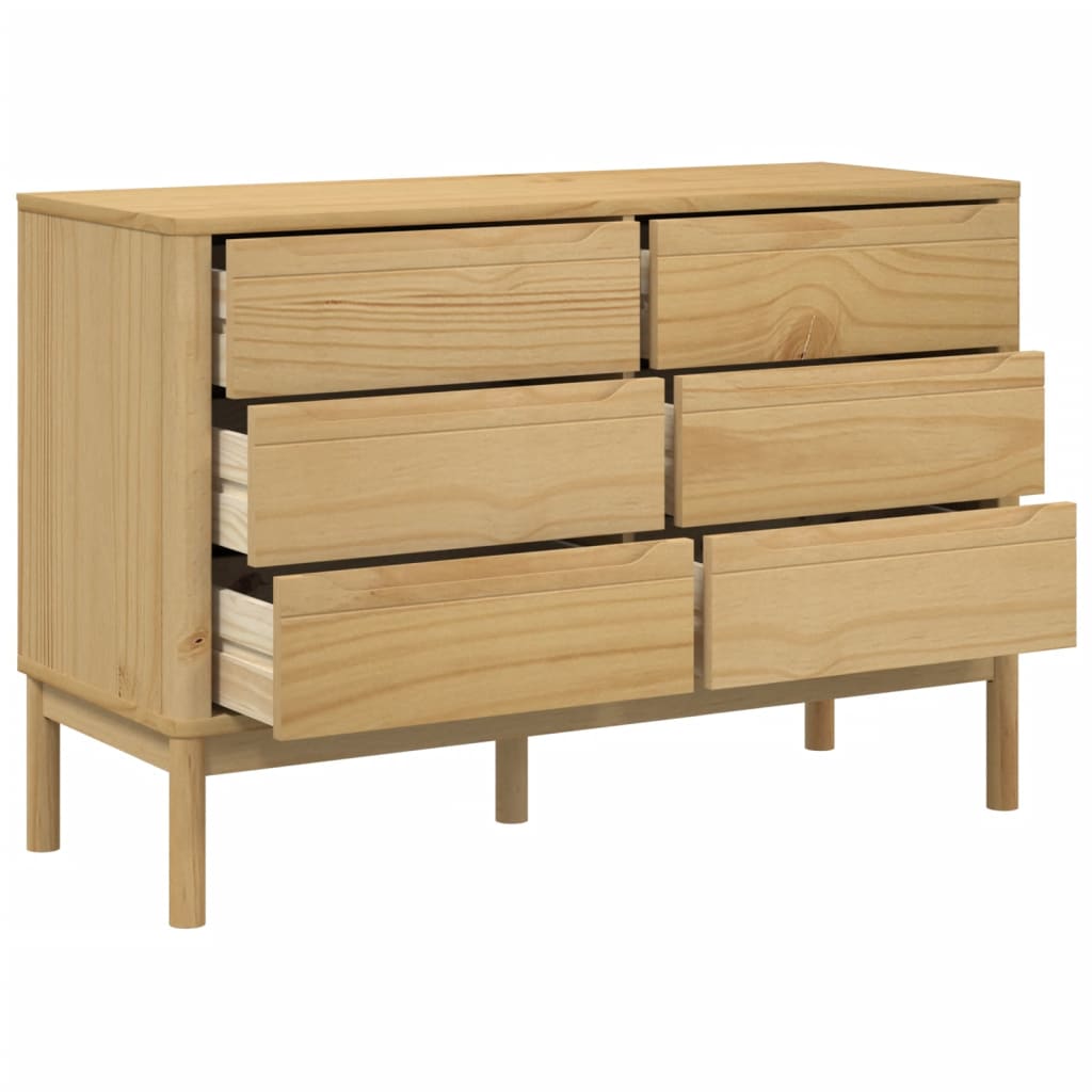 Kommode FLORO voksbrun heltre furu