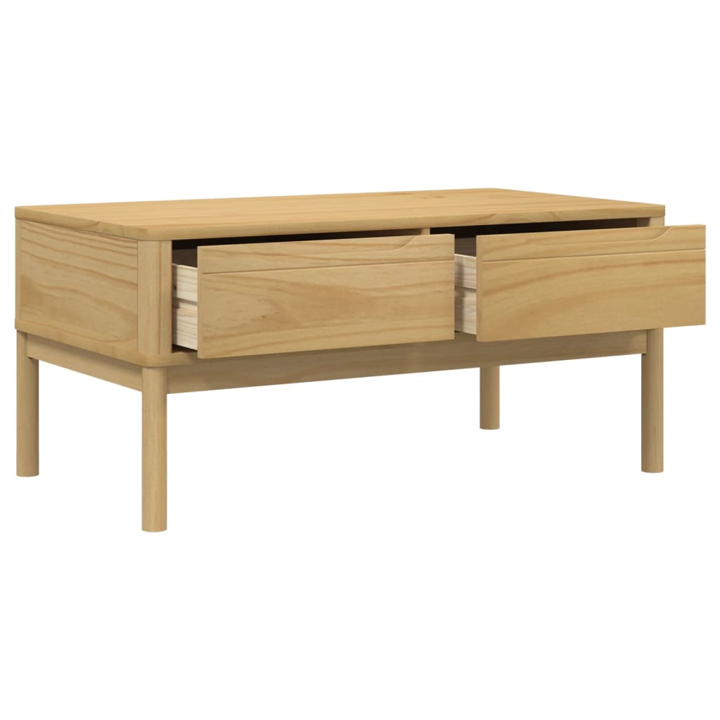 Salongbord FLORO voksbrun 99x55,5x45 cm heltre furu