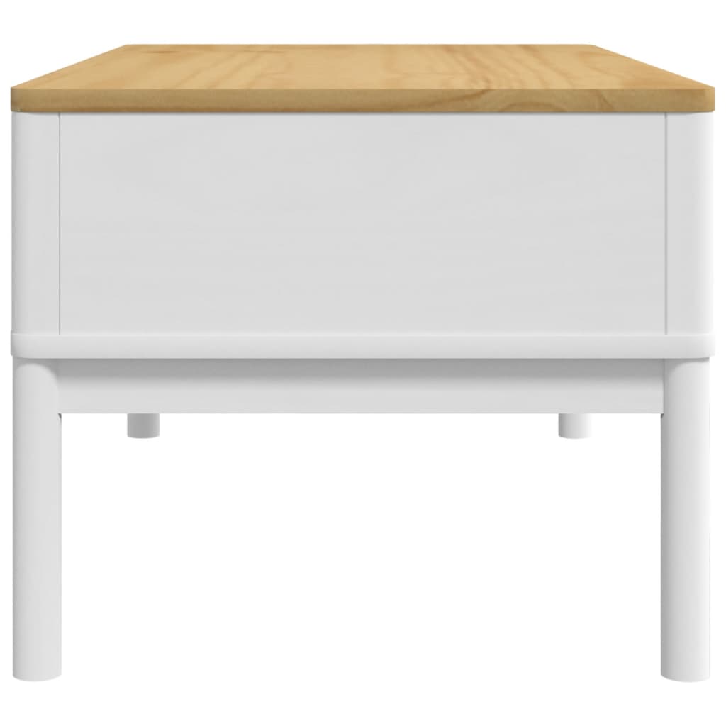 Salongbord FLORO hvit 99x55,5x45 cm heltre furu
