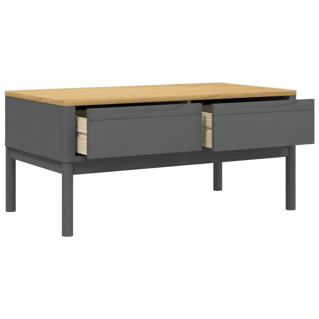 Salongbord FLORO grå 99x55,5x45 cm heltre furu
