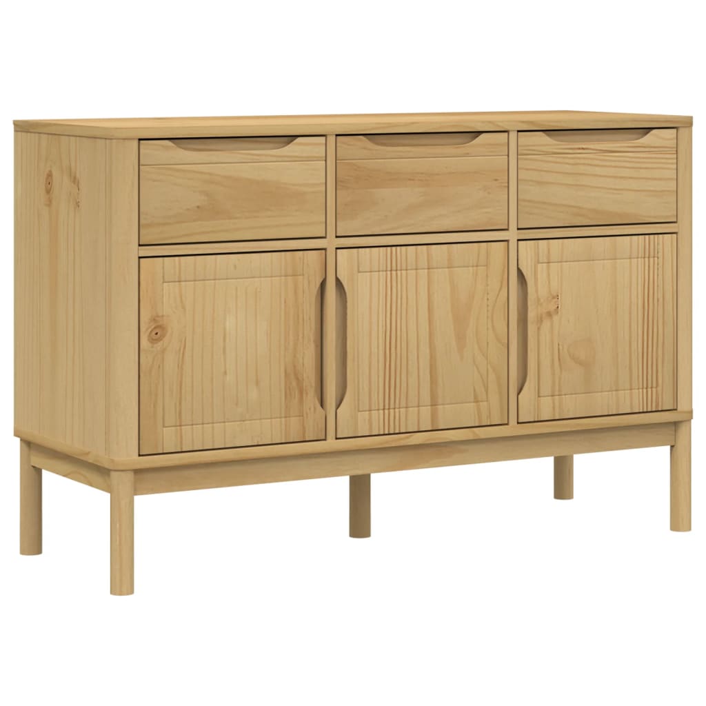 Skjenk FLORO voksbrun 114x43x74 cm heltre furu