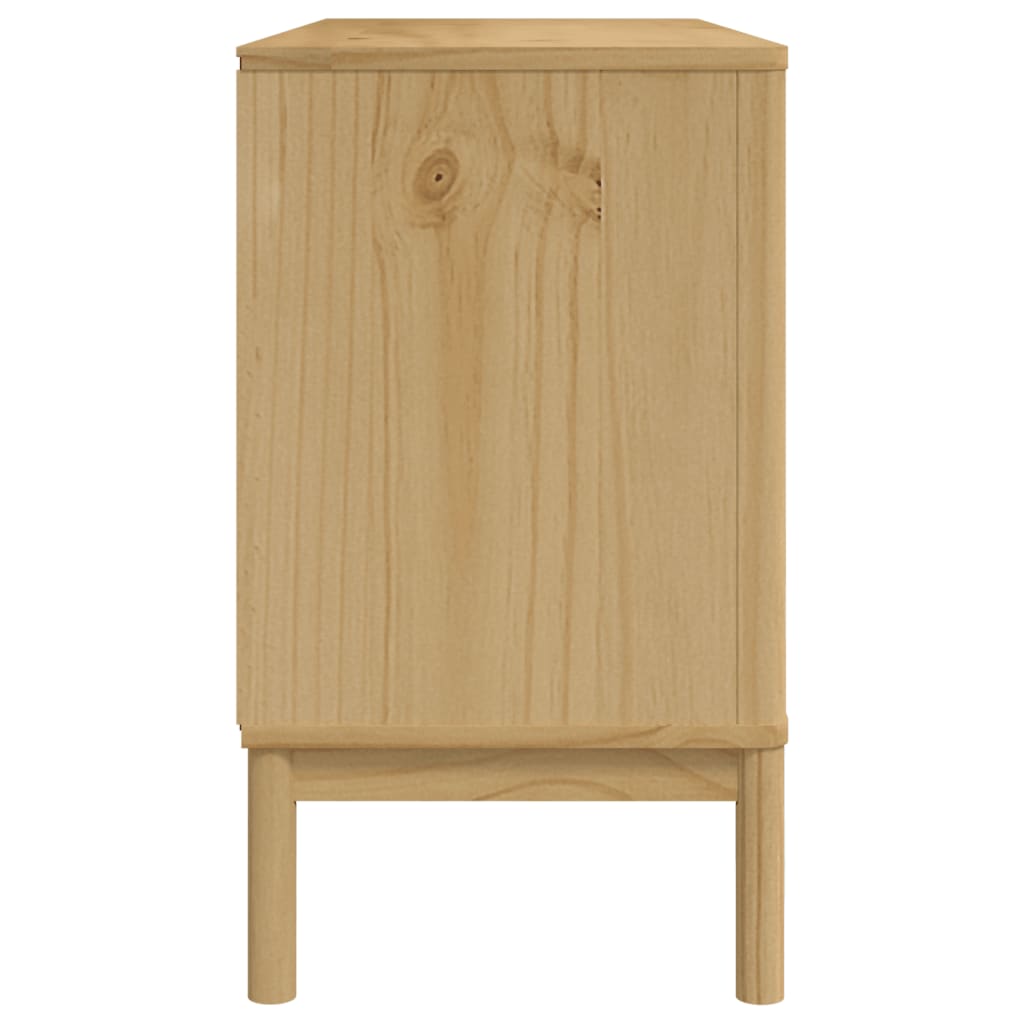 Skjenk FLORO voksbrun 114x43x74 cm heltre furu