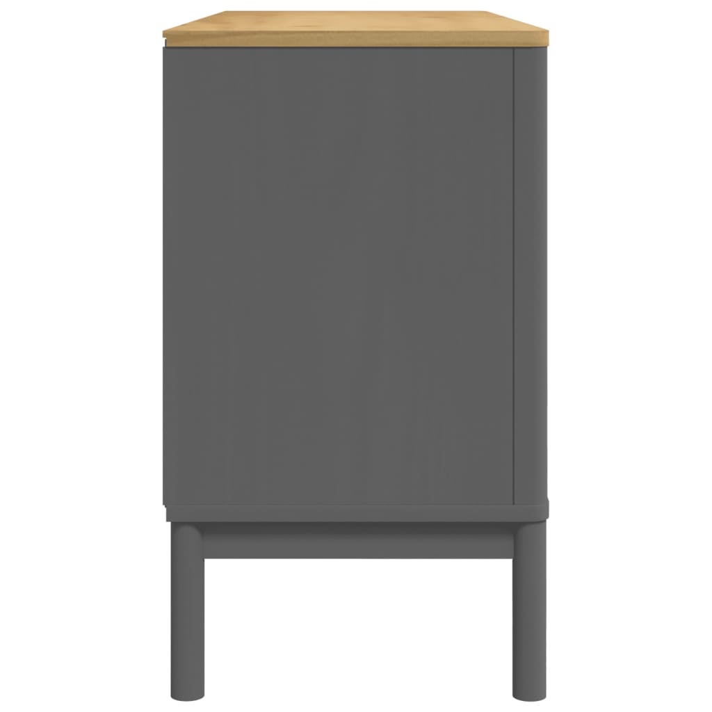 Skjenk FLORO grå 114x43x74 cm heltre furu