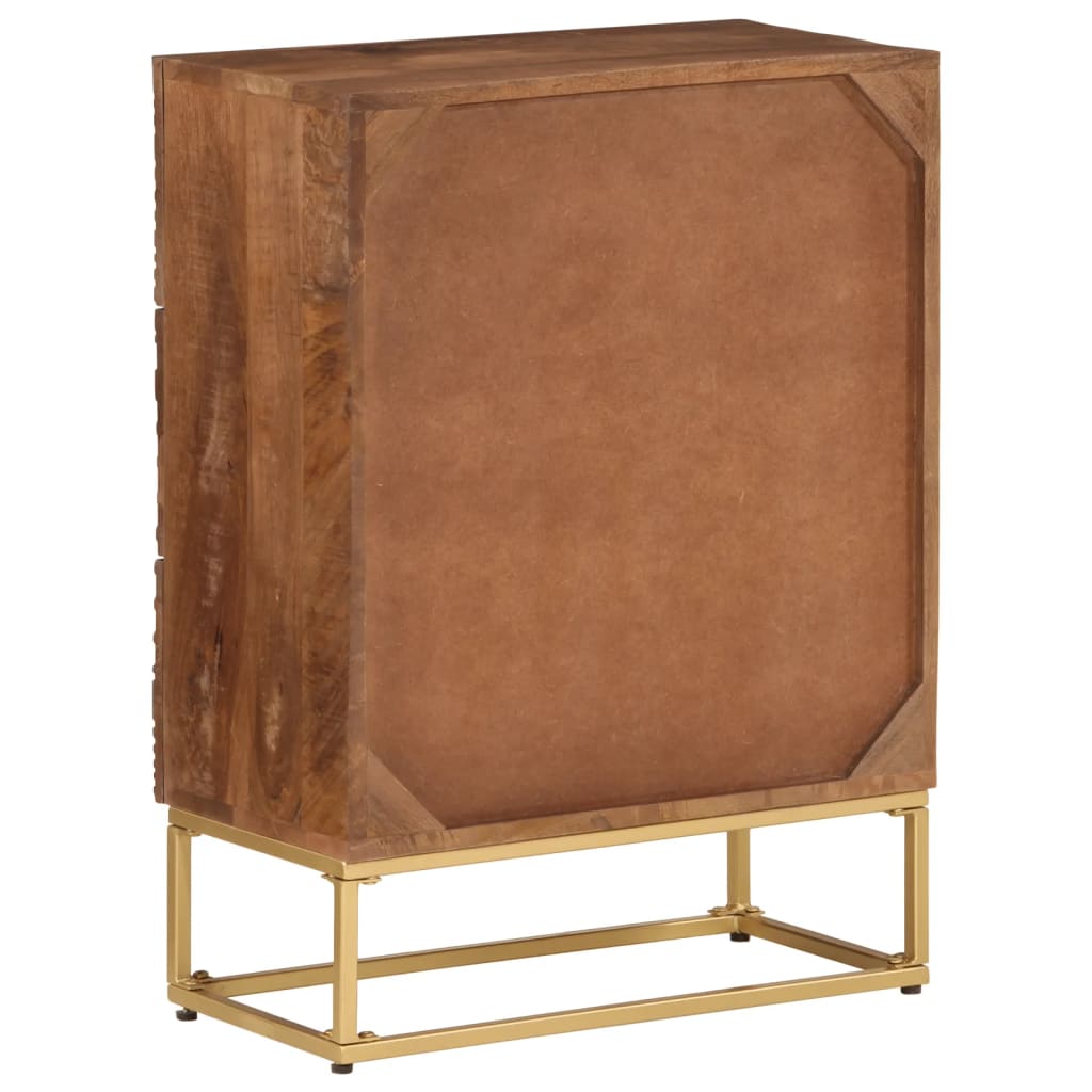 Kommode 55x30x76 cm heltre mango og jern