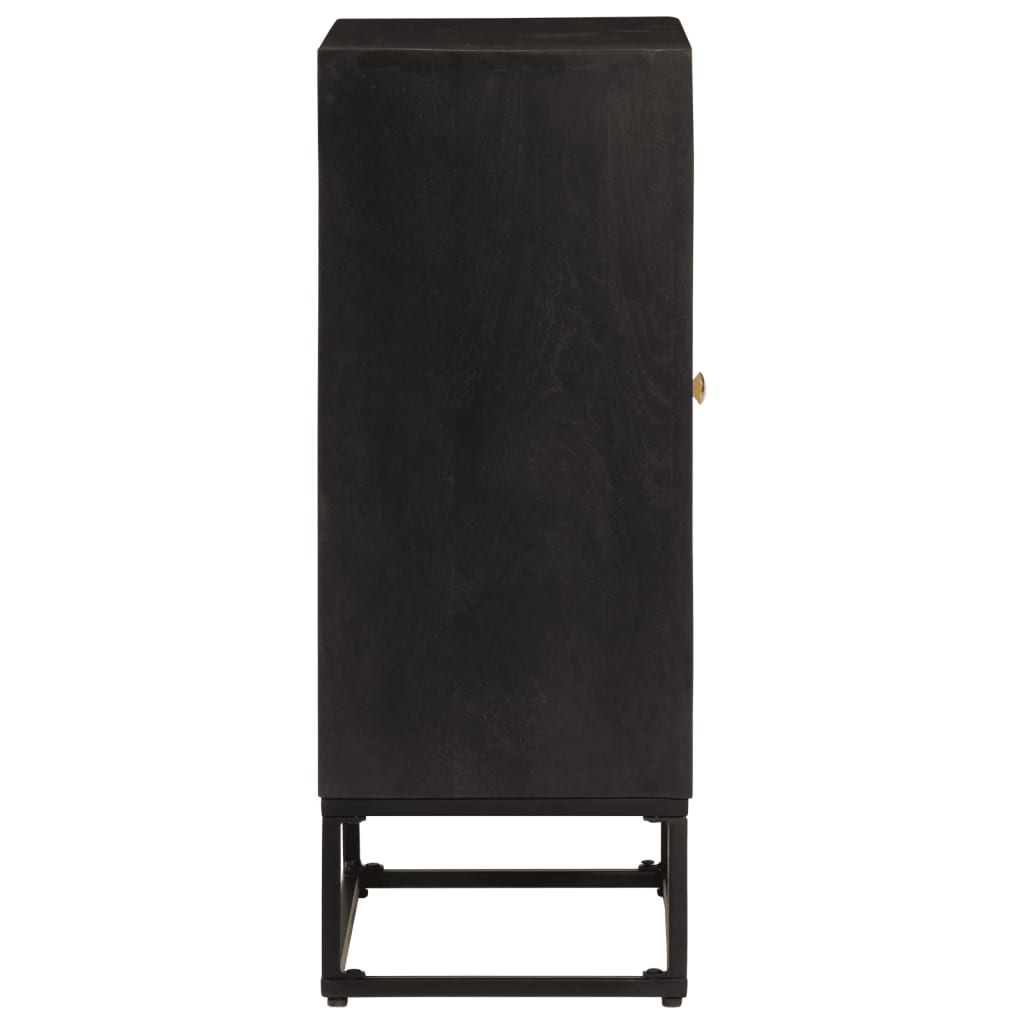 Skjenk svart 55x30x76 cm heltre mango og jern