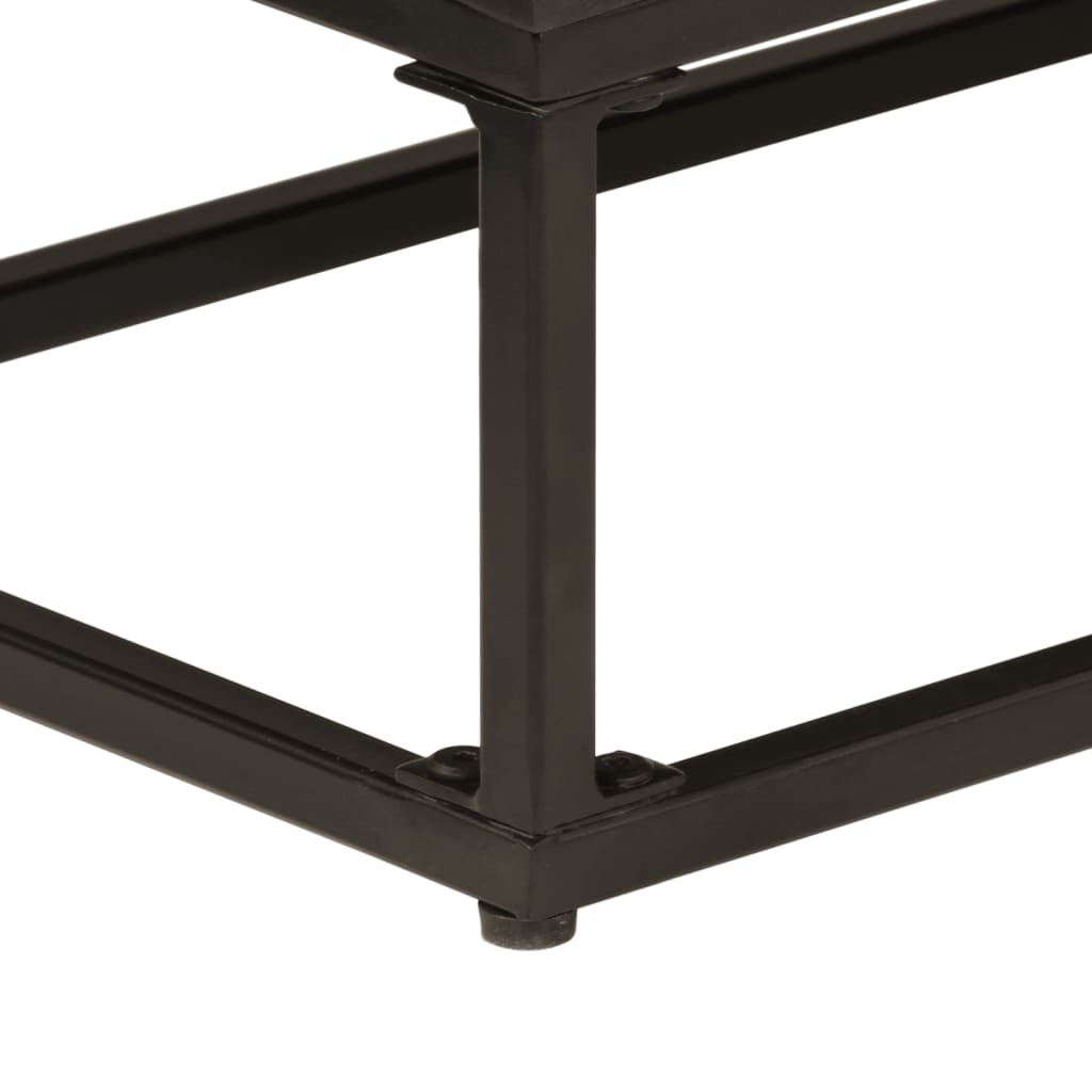 Skjenk svart 55x30x76 cm heltre mango og jern