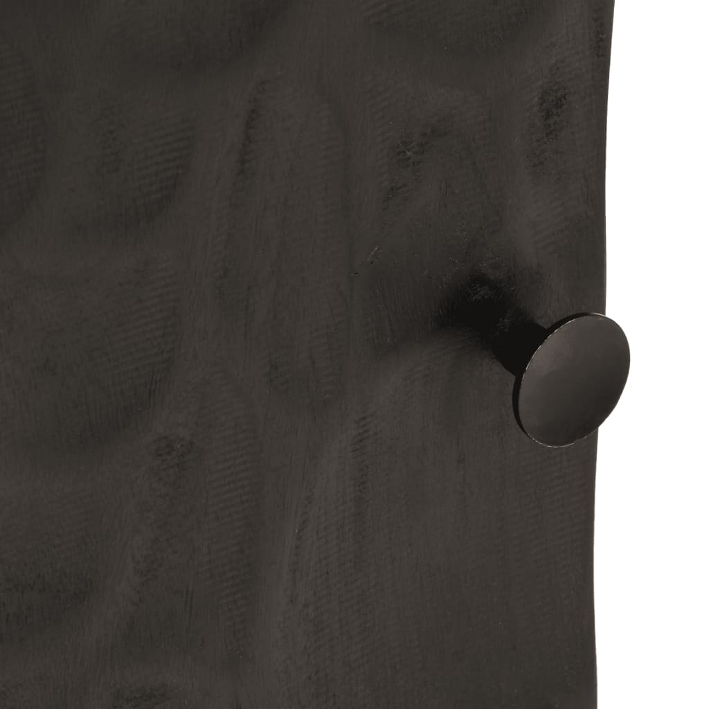 Nattbord svart 40x30x50 cm heltre mango og jern