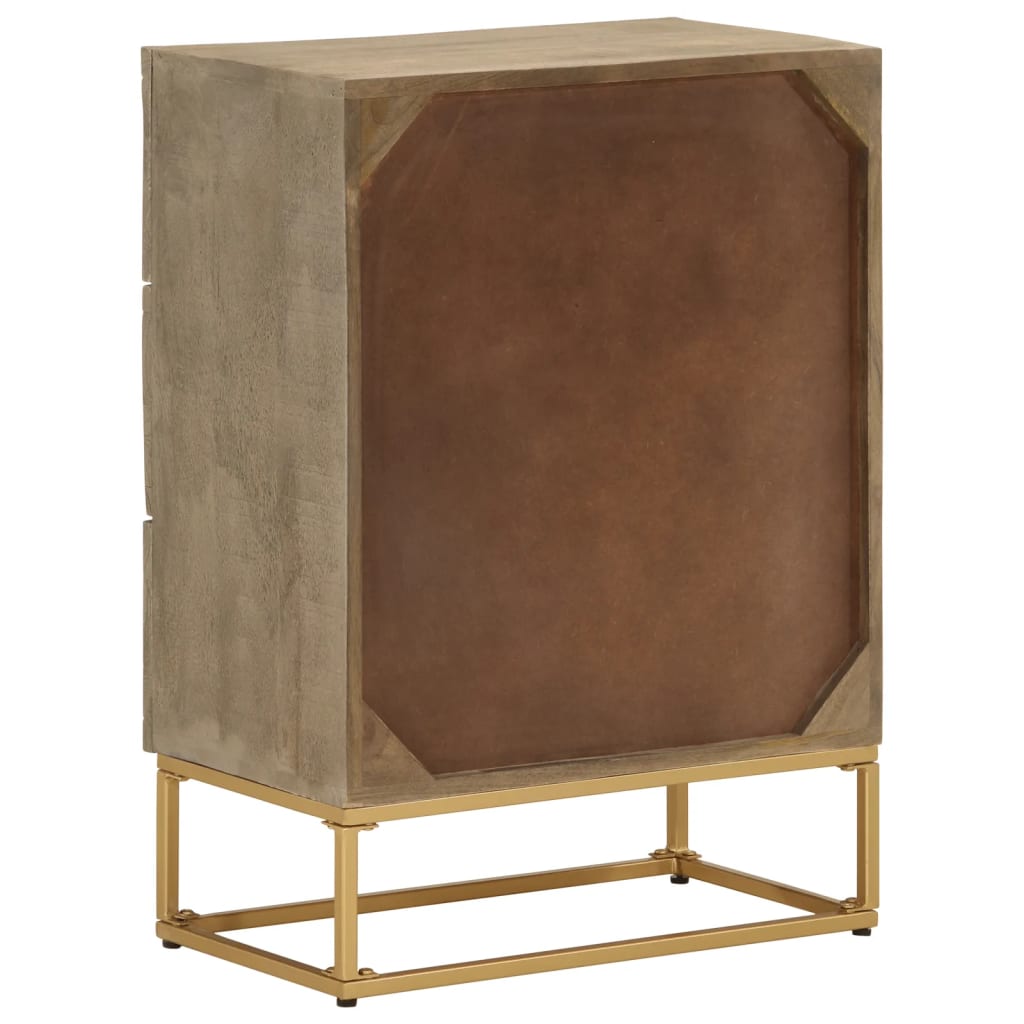 Kommode 55x30x76 cm heltre mango og jern