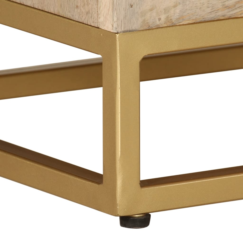 Nattbord 40x30x50 cm heltre mango og jern