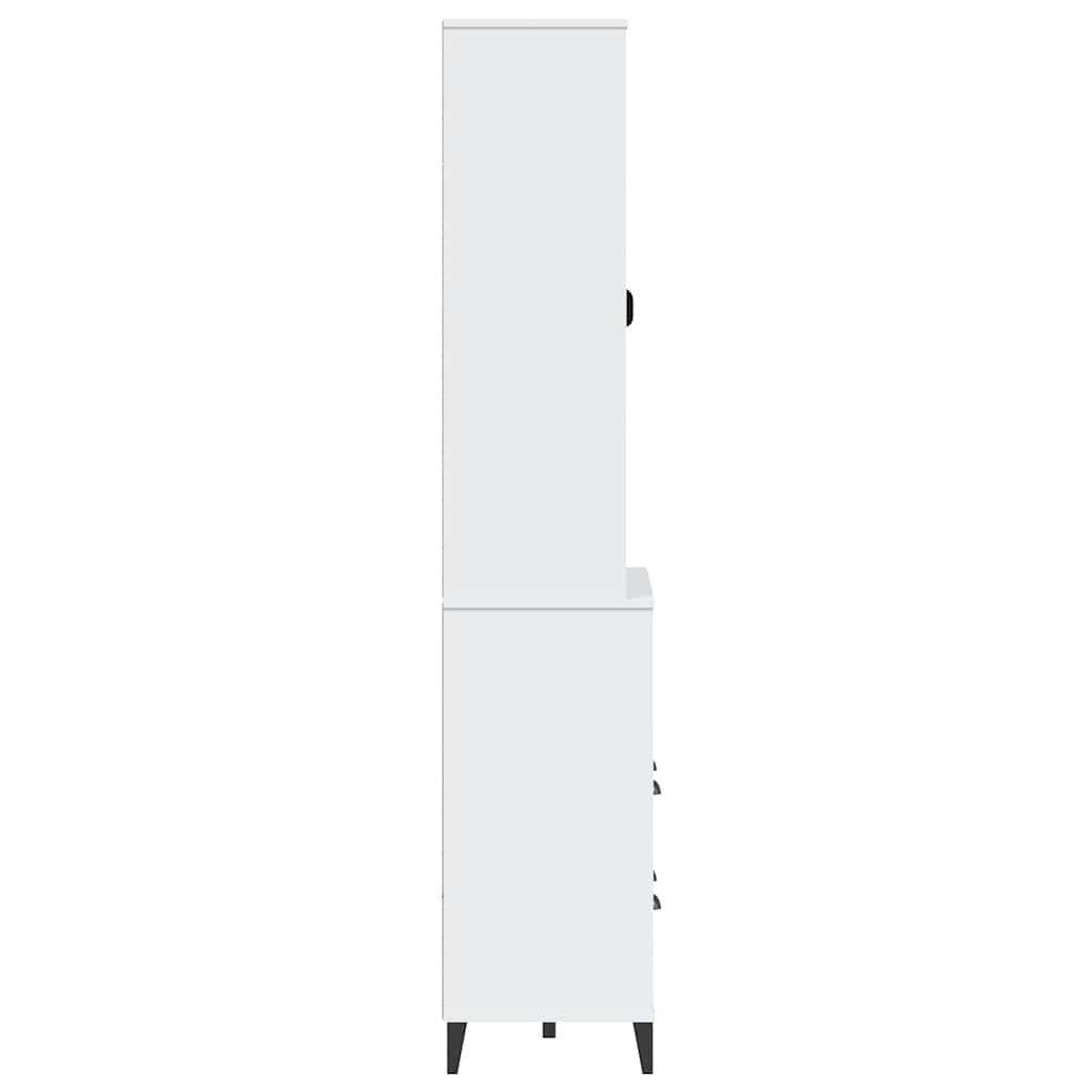 Highboard VIKEN hvit 80x40x200 cm heltre furu
