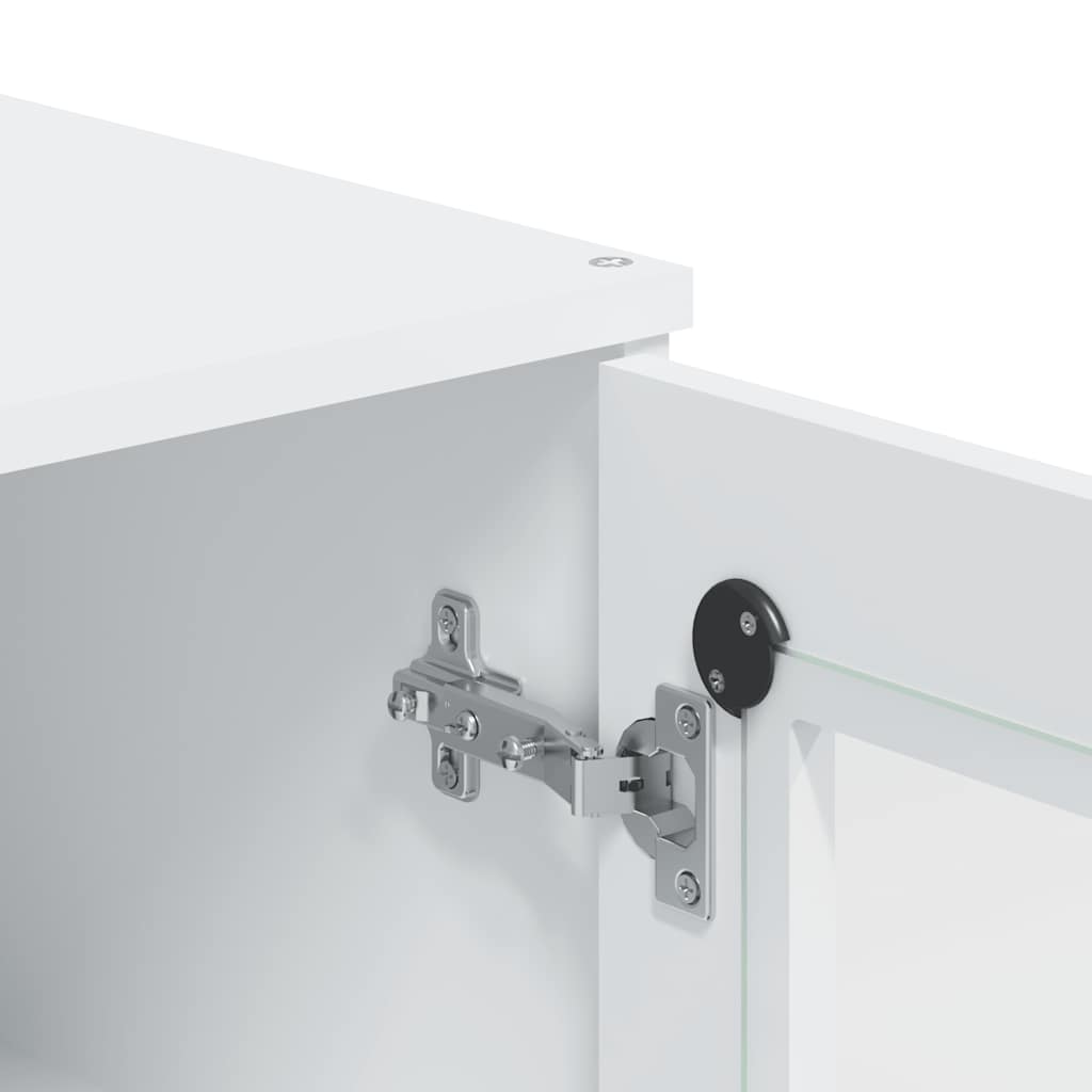 Highboard VIKEN hvit 80x40x200 cm heltre furu