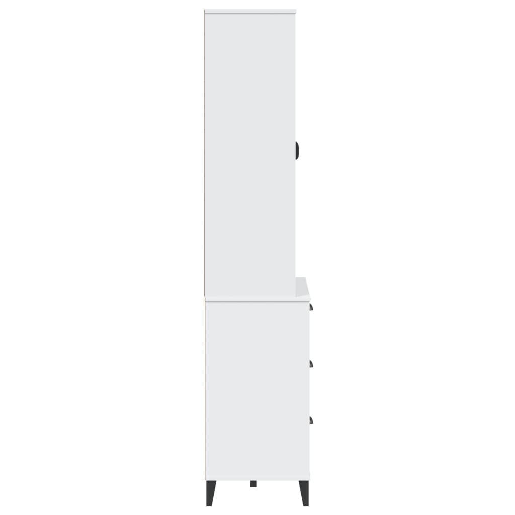 Highboard VIKEN hvit 80x40x190 cm heltre furu