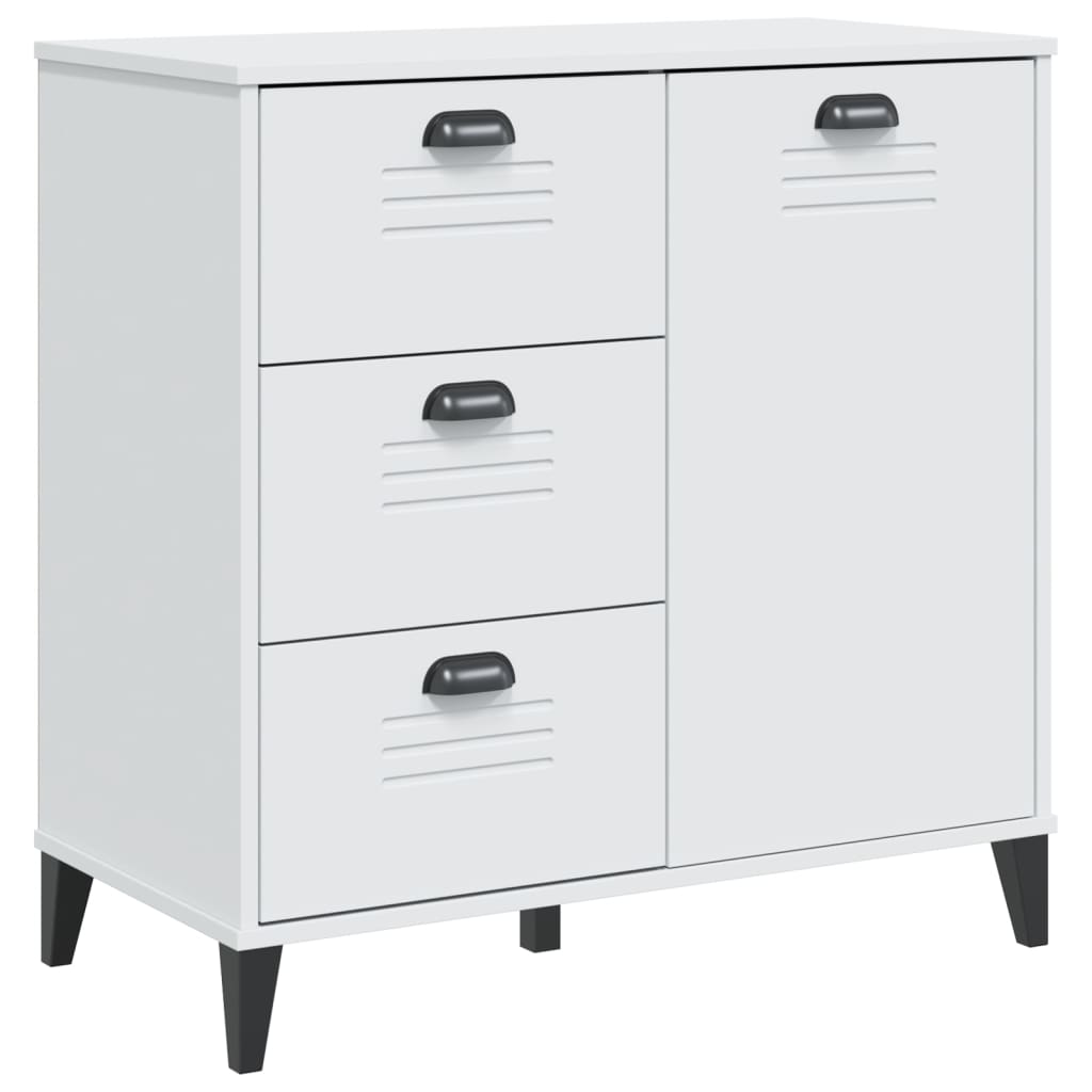 Highboard VIKEN hvit 80x40x190 cm heltre furu