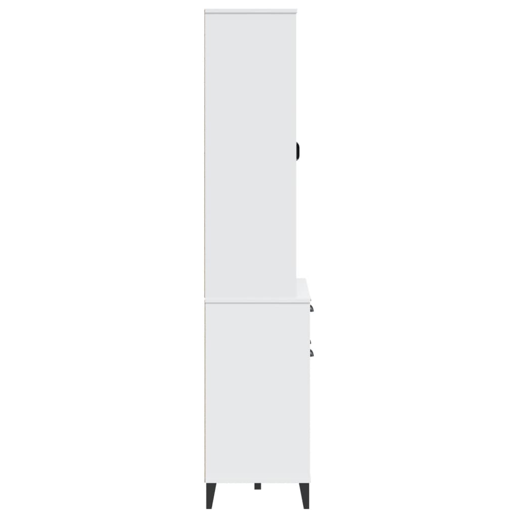Highboard VIKEN hvit 80x40x190 cm heltre furu