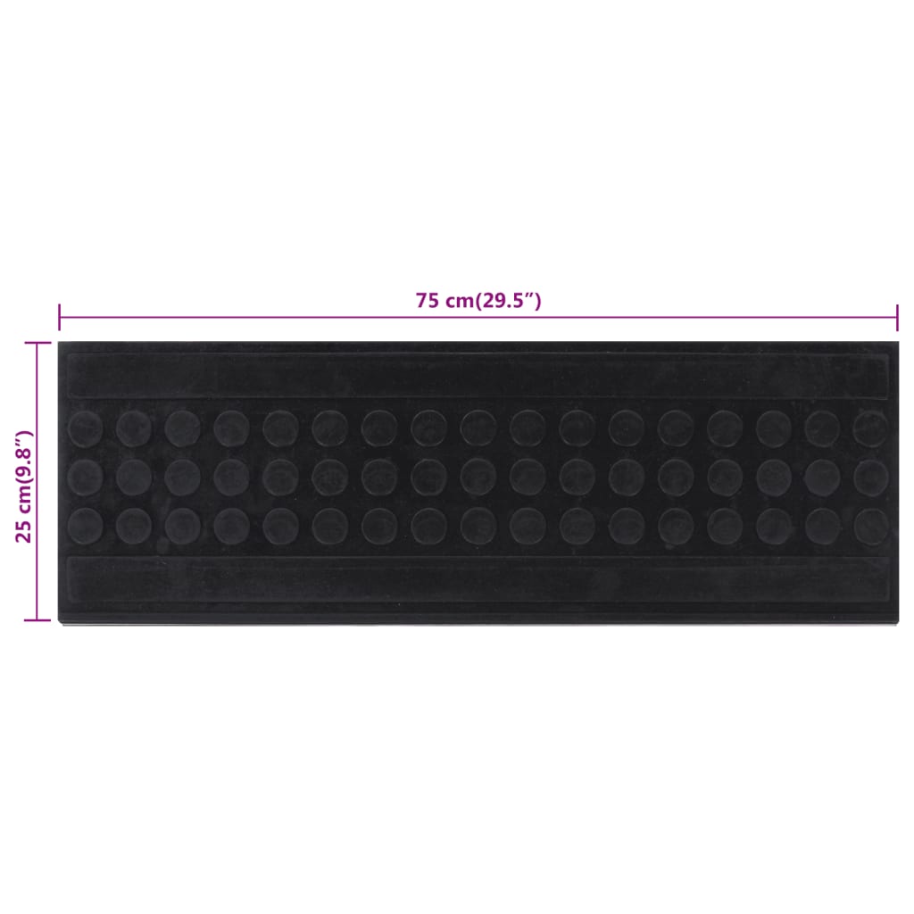 Trappetrinn 5 stk 25x75 cm gummi