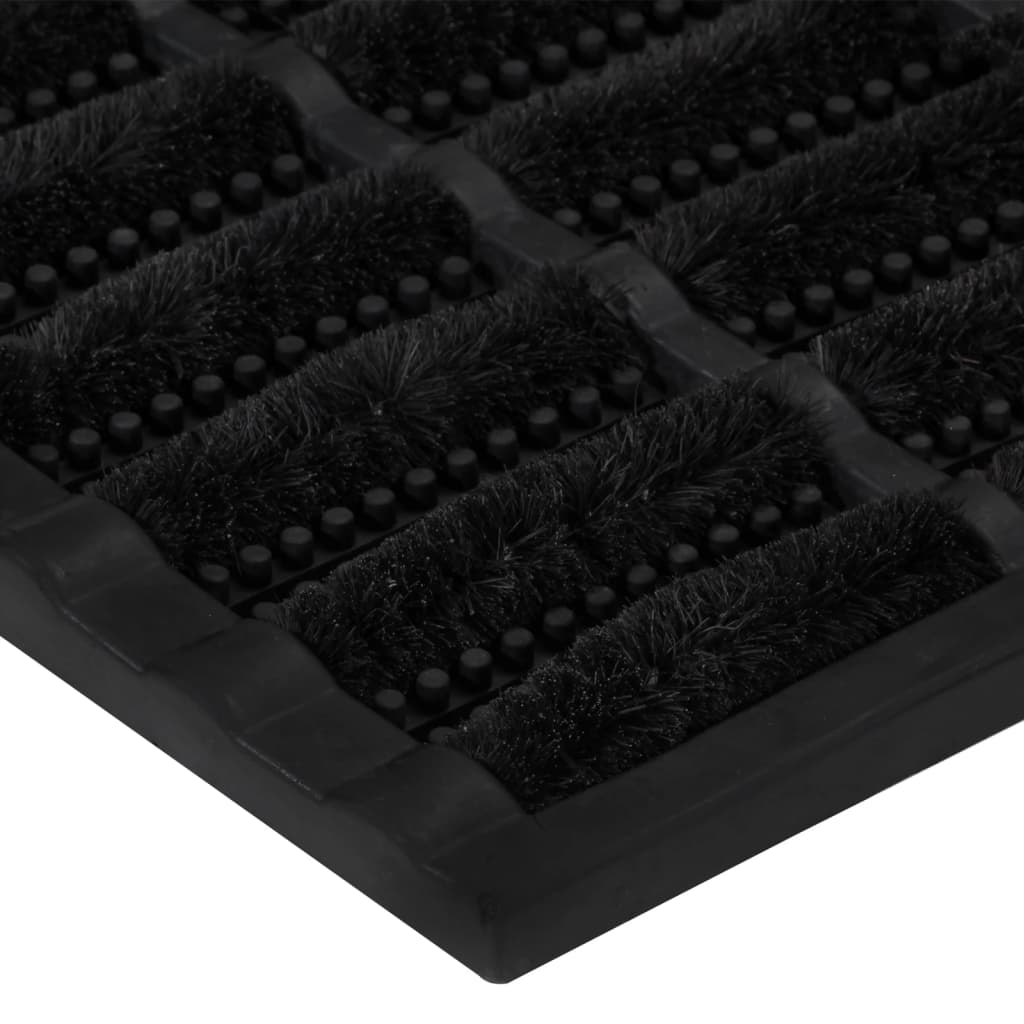 Dørmatte rektangulær 40x60 cm gummi og kokosfiber