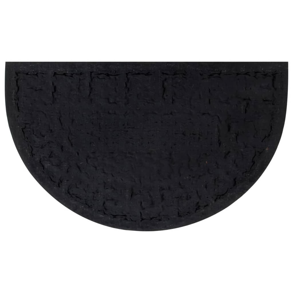 Dørmatte halvrund 45x75 cm gummi og kokosfiber