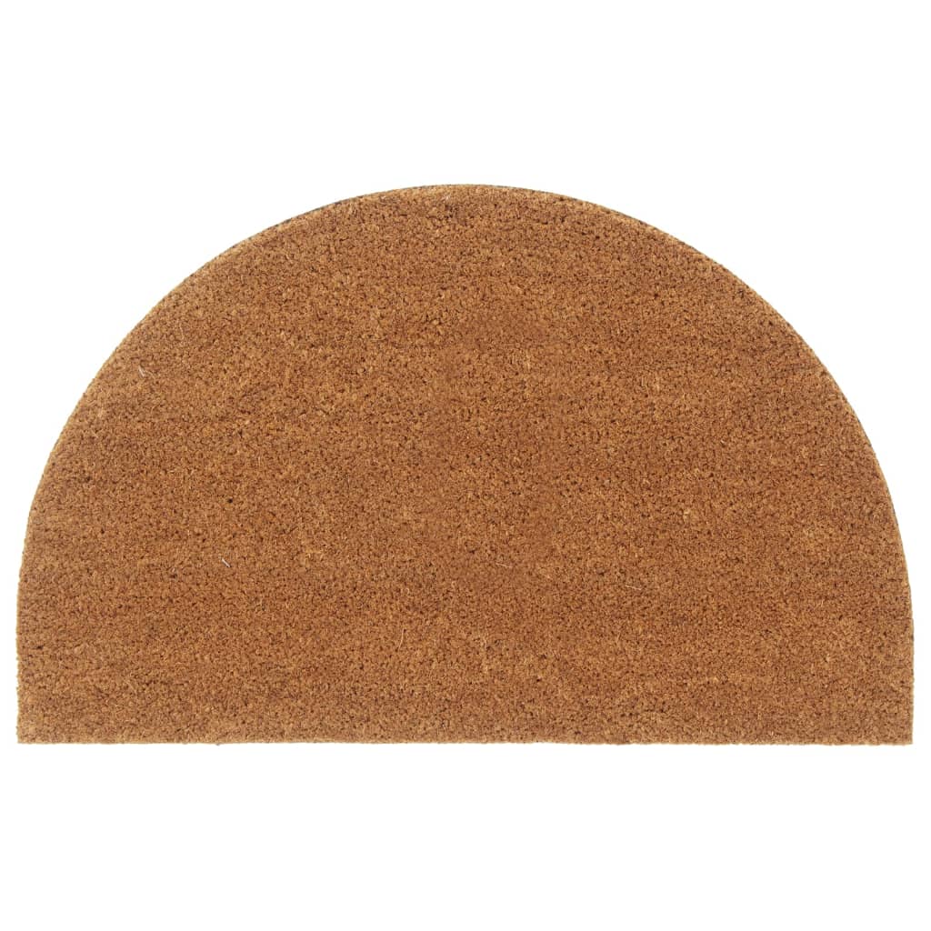 Dørmatte naturlig halvrund 50x80 cm tuftet kokosfiber