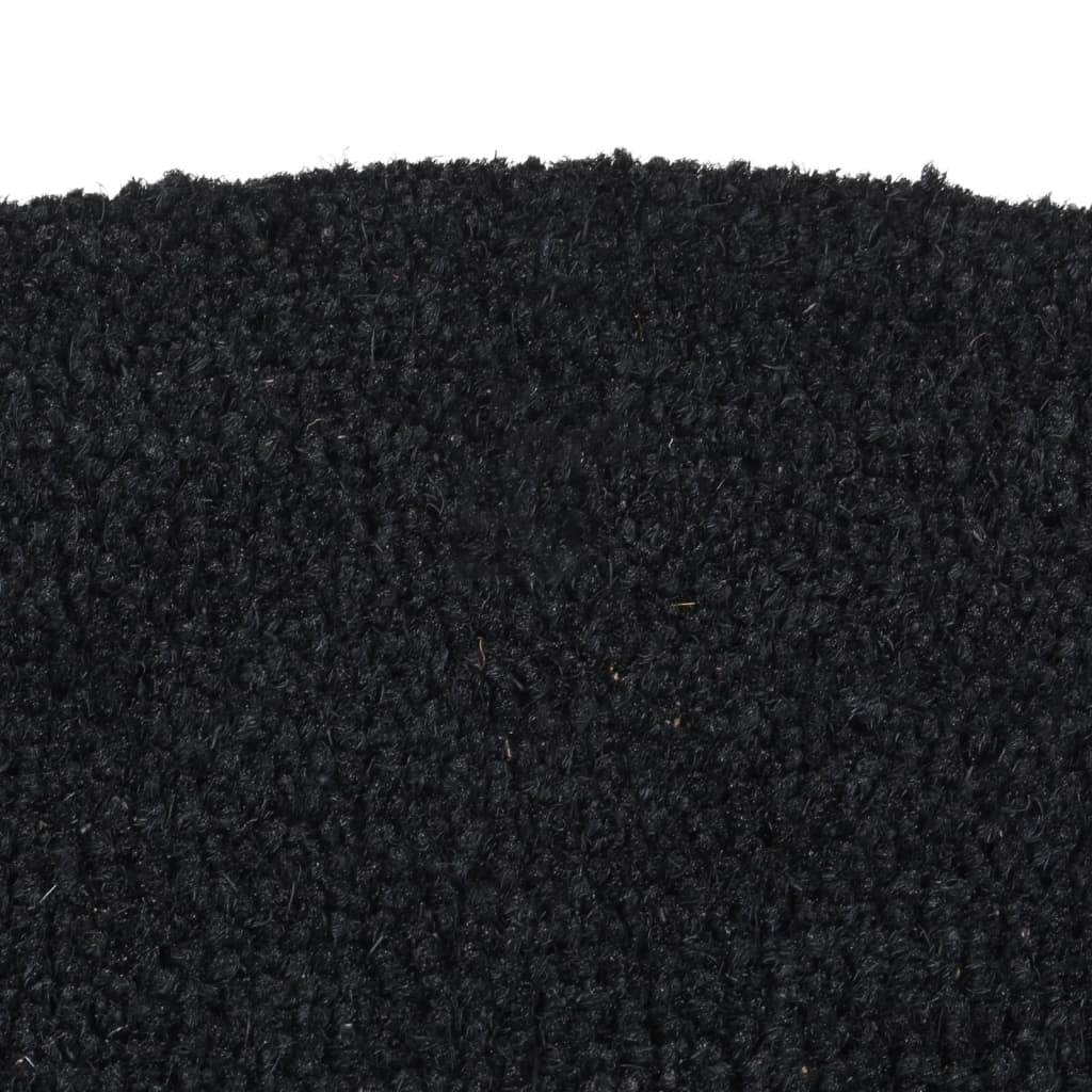 Dørmatte svart halvrund 40x60 cm tuftet kokosfiber