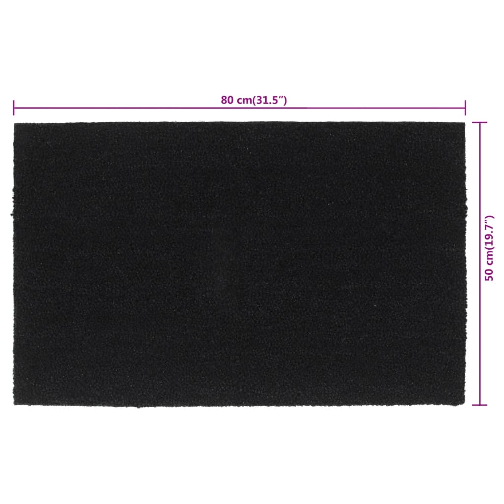 Dørmatte svart 50x80 cm tuftet kokosfiber