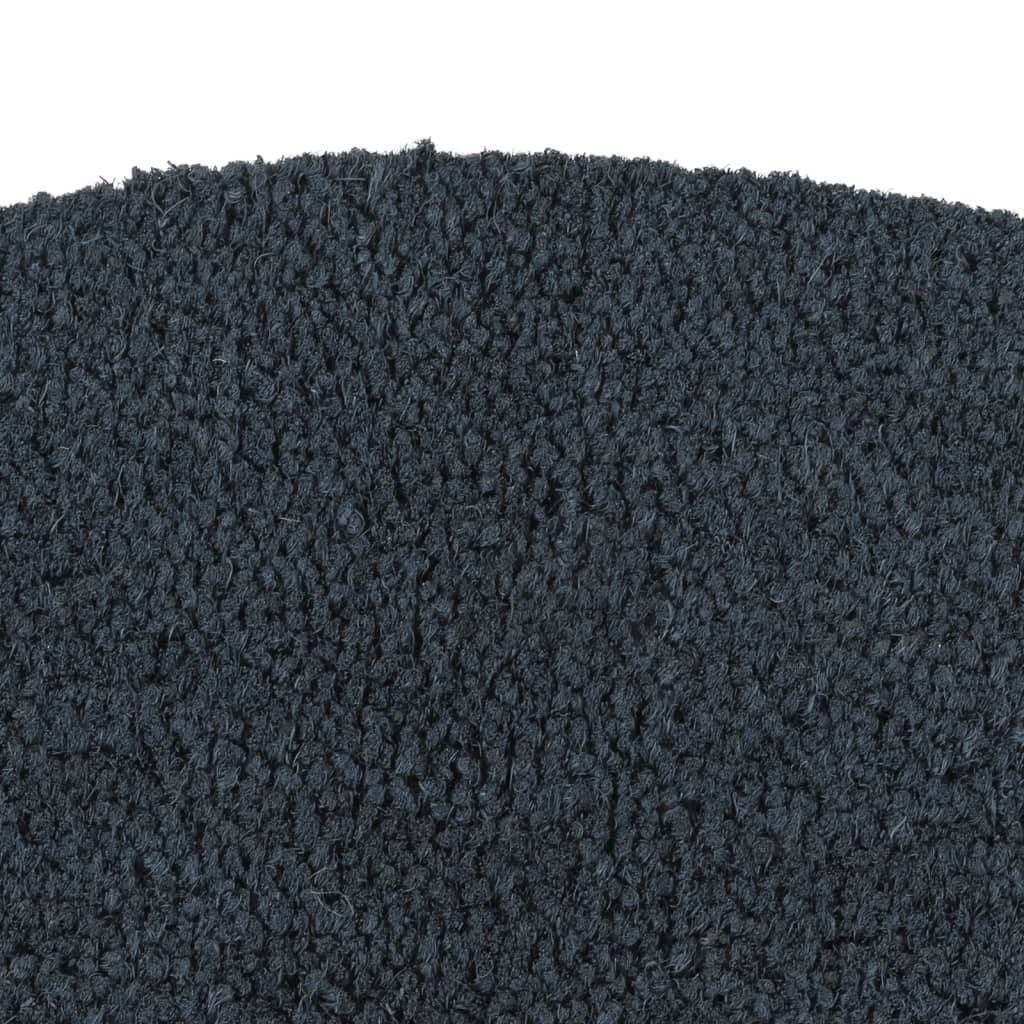 Dørmatte mørkegrå halvrund 50x80 cm tuftet kokosfiber