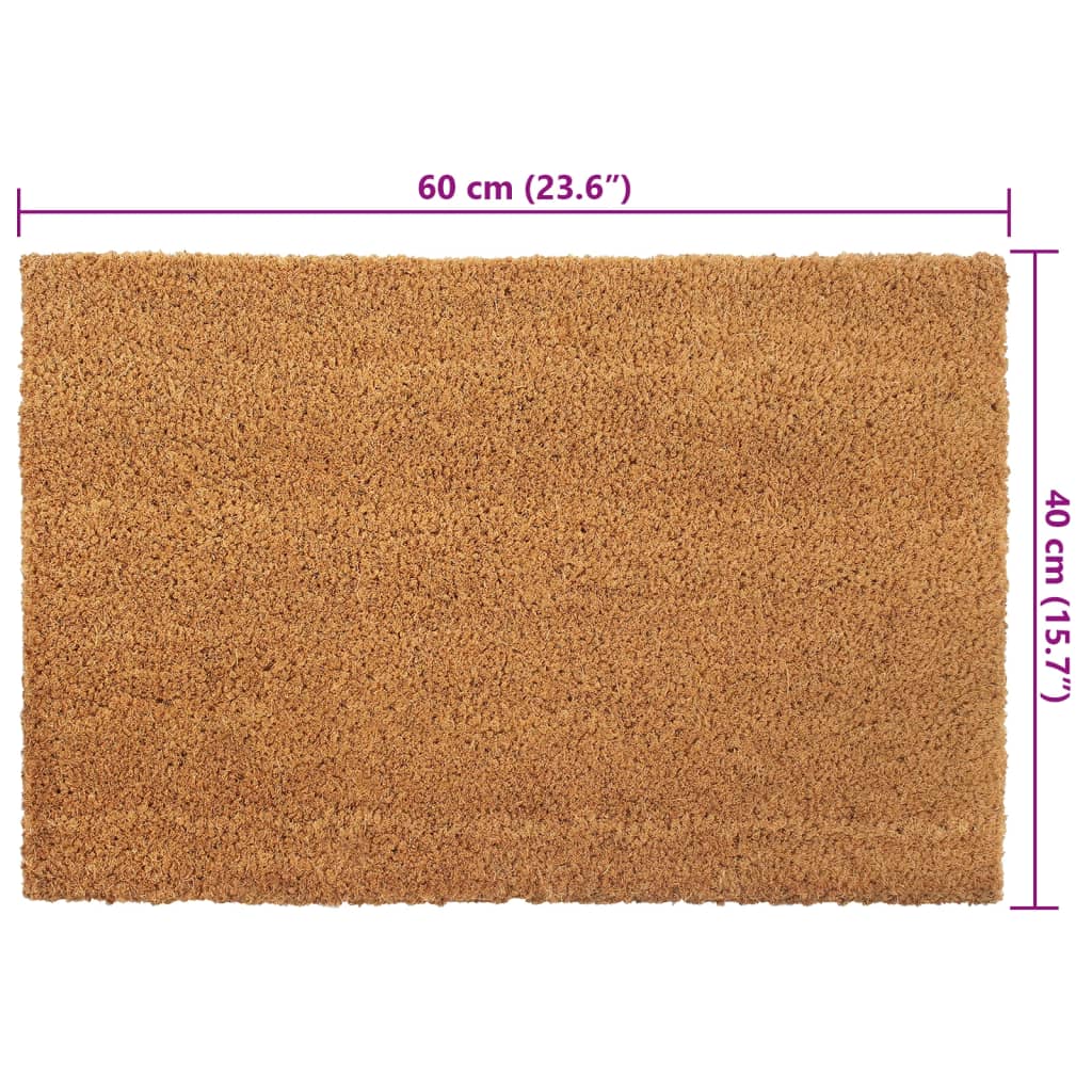 Dørmatter 2 stk naturlig 40x60 cm tuftet kokosfiber