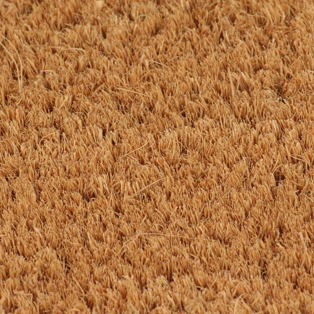 Dørmatte naturlig halvrund 40x60 cm tuftet kokosfiber