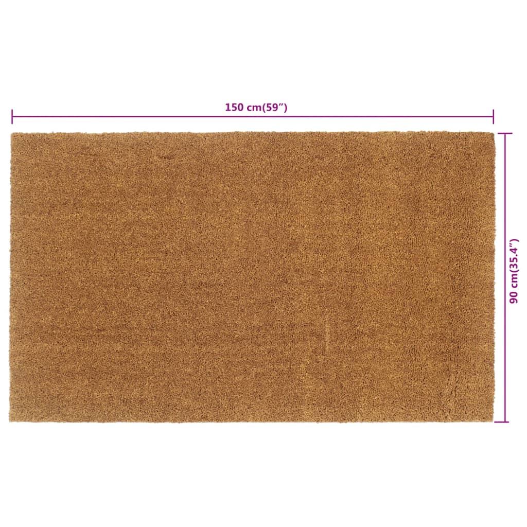 Dørmatte naturlig 90x150 cm tuftet kokosfiber