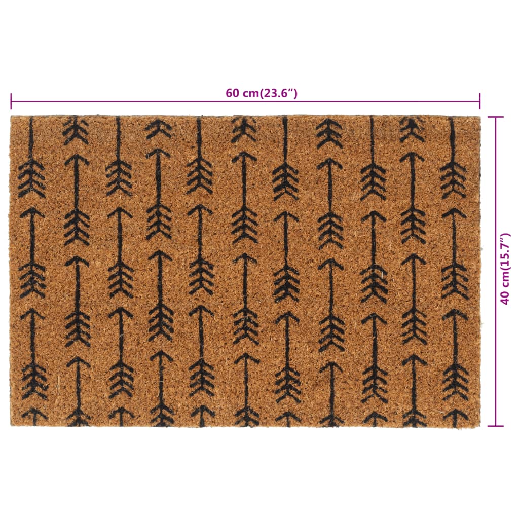 Dørmatte naturlig 40x60 cm tuftet kokosfiber