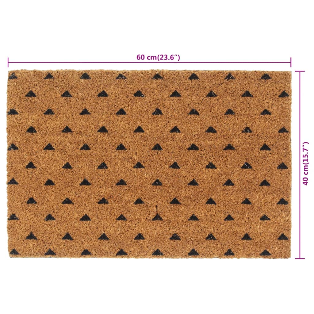 Dørmatte naturlig 40x60 cm tuftet kokosfiber